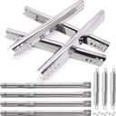 Grill Replacement Parts for Charbroil 463344015, 463343015, 463433016, 463240015, 463432215 Gas Grill, Stainless Steel Heat Plate Shields, Crossover Tubes Burner for Charbroil 4 Burner