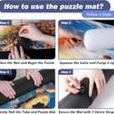 Jigsaw Puzzle Board Roll Up Mats Games Saver Portable Keeper Storage Magic Holder Matt Rollup 2000 1000 500 300 Pieces Accessories Christmas Ideas for Adults Toddler Teens Boys Girls New Home Gifts