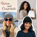 NPQQUAN Unisex Beanie Hats for Men Women Winter Knit Beanies (Black)