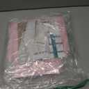 Vocander Pink Bed Skirt Queen Size 14 Inch Drop, Elastic Wrap Around Dust Ruffle Bed Skirting Easy to Put, Adjustable Tailored Bedskirts Fade & Wrinkle Resistant