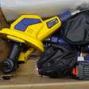 21V Cordless Tiller Cultivator, 720RPM Electric Garden Tiller, with 2 * 6.0Ah Batteries & Charger, 1 * Soil Tilling Blade and 1 * Weed Removal Blade for Lawn/Gardening/Soil Cultivation (Yellow)