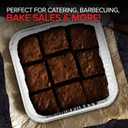Stock Your Home 8 Square Foil Pans with Lids (50 Pack) - Foil Cake Pans with Covers - Aluminum Baking Pans - Disposable Cake Pans - 8 Inch Square Pans - Disposable & Recyclable Pans with Lids