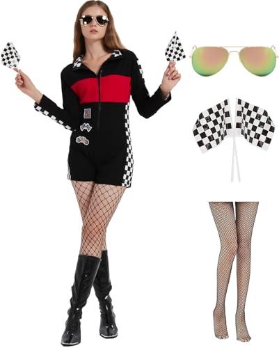 ZeroShop Womens Halloween Sexy Race Car Driver Costume Talladega Nights Day Outfits,M
