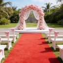 3 x 10ft Red Carpet Runner 450 GSM 5MM Extra Thick Waterproof Red Rug Non Slip Aisle Runners Rug for Weddings, Events, Birthday, Banquet, Proposal Graduation Decoration