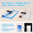 Nonstick Silicone Pastry Mat Extra Large with Measurements 28''By 20'' for Silicone Baking Mat, Counter, Dough Rolling,Fondant/Pie Crust By Folksy Super Kitchen (2028, Blue)