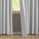 KangBang Pinch Pleated Light Grey Blackout Curtains 102 Inches Long, Linen Textured Noise Blocking Curtains for Living Room, Solid Pleat Modern Vertical Drapes with Hooks,42" W x 102" L,2 Panels