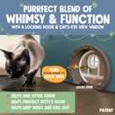 Gnome Door Cat Door for Interior Doors - Stylish & Functional with No Flap, Lockable, and Easy Installation, Spacious Large Kitty Door for Cats Up to 20 lbs, Private and Comfortable Pet Door, 8x10 Inches