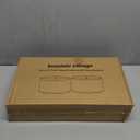 Oval Lamp Shades Set of 2, 16.5"L x 9.6"W x 11"H, Large Beige Lampshades for Table Lamps Bedside Lamps, Natural Linen Lamp Shades for Floor Lamps, Suitable for E26 Base and Saddle Base, Easy Assembly