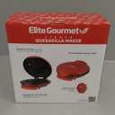 Elite Gourmet EQD-118 Electric Non-Stick 11" Quesadilla Maker, Easy-Slice 6-Wedge, Grilled Cheese Corn Flour Tortilla Snacks, Red