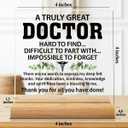 Doctor Gift Appreciation Thank You Gifts Clear Acrylic Sign Doctor's Day Birthday Retirement Gift for Doctors Decor for Home Hospital Office Table Shelf