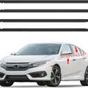 4Pcs Car Outer Door Window Trim Seal for 2016-2021 Honda Civic 4 Door Sedan | Window Weatherstrip Molding Trim Seal Belt, Replaces Part Numbers 72450-TEA-T01, 72410-TEA-T01, 72950-TEA-T01, 72910-TEA-T01