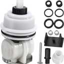 TOVEN-RV RP32104 Shower Cartridge Replacement for Delta Monitor 1700 Series Dual Function Faucets (1998-2005), White Cap Pressure Balanced Valve Assembly Repair Kit
