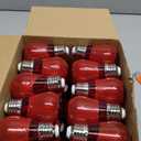 48 Pcs Christmas Colored LED String Light Bulbs Plastic Waterproof S14 Replacement Bulbs E26 Base 1 Watt LED Bulb for Indoor Outdoor String Lights Christmas Decoration(Red and Green) (Copper)