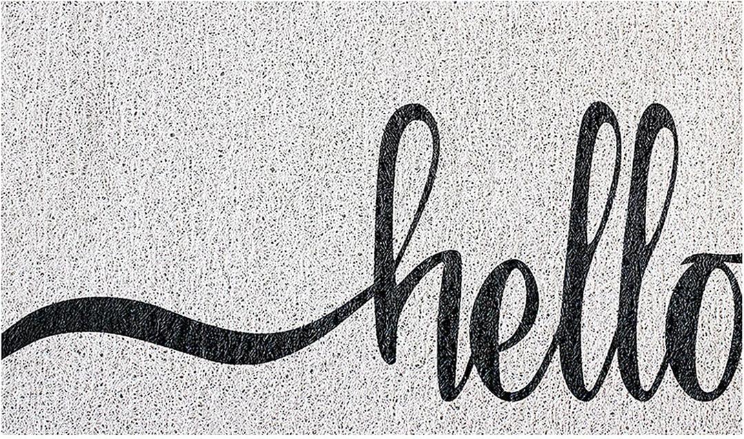 Modern Doormat,Creative Doormat Outdoor Indoor,Environmental Absorbent Easy Care Heavy Duty Doormat,Dirt Trapper Mats (White-2,24"x35")