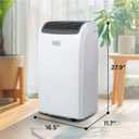 BLACK+DECKER Smart Portable Air Conditioner, 12,000 BTU for Rooms up to 550 Sq. Ft., Smart Portable AC with Follow Me Remote and Window Kit, BPACT12WT, White