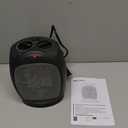 Amazon Basics Ceramic Space Heater, Portable Indoor Heating Solution, With Overheat and Tip-Over Protection, Thermostat, Non-Oscillating, 1500W, 7.52"D x 6.34"W x 9.45"H, Black