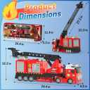 5in1 Large Fire Truck Toy Firetruck, Water Firetruck Toys 3-5 Years Old