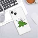 CARLOCA Compatible with iPhone 15 Case for Girl,Clear with Cowboy Hat Frog Pattern Design Plastic Shockproof TPU Bumper Protective Case for iPhone 15