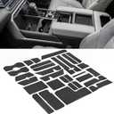 Custom Liner for Toyota Tundra Accessories 2022 2023 2024 2025 2026 Cup Holder Inserts Center Console Liner Mats Non-Slip Door Pocket Mats Protector Pad 30Pcs (Black Trim)