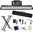 88 Key Keyboard Piano Electric Keyboard, 88 Key Digital Piano for for Beginner, with Power Adapter, Sustain Pedal, Stand, Bluetooth, Carrying Case, Headphones, USB-MIDI, for at Home/Stage