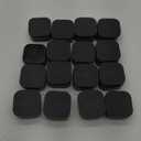 shouwuhho 16 Pack Furniture Risers Adjustable Bed Risers Heavy Duty Lifts Height 1", Square Stackable Bed Risers 1, 2 or 3 Inch for Desk Leg Table Couch Sofa Chair Bed Frame Legs Dorm, Black