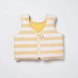 SUNNYLiFE Swim Vest - Constructed with Neoprene Plus a Secure Front Zip and Develop Water Confidence. | Toddler Swim Vest (Sammy The Seagull | Mustard Stripe, 3-6)