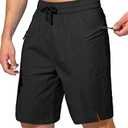 Men's Swim Trunks Quick Dry Board Shorts with Zipper Pockets Beach Shorts Bathing Suits for Men - No Mesh Liner, M