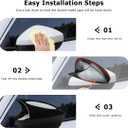 Rear Side Mirror Cover Protector Compatible for Honda Civic 2022 2023 2024 2025 2026 W/O Light Rearview Mirror Cover for 11th Gen Civic Accessories Exterior Decoration