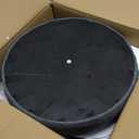 360 Swivel Vanity Stool, Vanity Chair Stools for Makeup Room, Round Linen Makeup Chair, Modern Small Ottoman Foot Rest Bench with Metal Legs for Living Room, Bedroom, Grey&Black