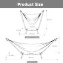 SUNCREAT 2-in-1 Convertible Backyard Fabric Hammock with Stand, Large Hammocks for Outside, Dark Blue
