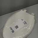KOHLER 4636-RL-96 Cachet ReadyLatch Elongated Toilet Seat Slow Close Soft Close, Toilet Seat Quiet Lid, Contoured Grip-Tight Bumpers Installation Hardware, Apartment Essentials, Biscuit