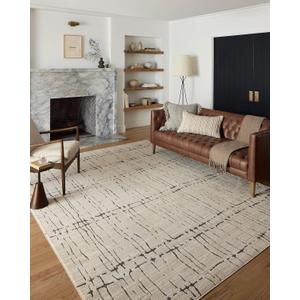 Loloi Darby Collection DAR-06 Sand/Dk. Grey 5'-3" x 7'-6" Area Rug
