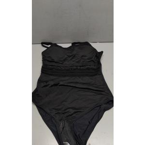 Tempt Me Women One Piece Mesh Swimsuits Tummy Control Swimwear L