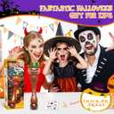 2 x Halloween Bubble Machine Wand for Kids, Light up & Music Pumpkin Bubble Wand-1 Temporary Tattoos and 5 Bubble Solution, Halloween Boo Basket Stuffers for Toddlers Boys & Girls 3 4 5 6 7 8 + Years Old (Brown 1 Pack)