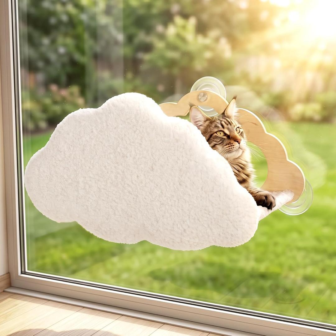 Cat Window Perch Cloud Shape, Large Cat Hammock Bed Washable