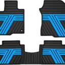 Floor Mats Fit for 2023-2027 Honda HRV Sport/LX/EX-L (Gasoline & Hybrid) & for Acura ADX 2025-2026, Custom Fit All Weather Protection Heavy Duty Anti-Slip Car Mats for HR-V, 1st & 2nd Row Black & Blue