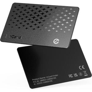 Wallet Tracker Card 0.06in Slim Tracking Card,5-10 Years Battery Bluetooth Smart Card,Android & iOS Airtag Card,Work with Apple Find My & Google Find Hub,IP68 GPS Tracker for Vehicles,Luggage-2pcs