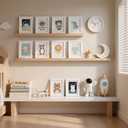 HappyHapi 5x7 Picture Frames Set of 10, White Picture Frames Display Pictures 4x6 with Mat or 5x7 Without, Tabletop or Wall Display, Multi Photo Frames Collage (White)