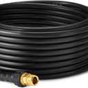 Amazon Basics 50ft Pressure Washer Hose, 3200 PSI Rating, Flexible, 3-Layer Design, Heavy-Duty Cleaning, Durable, Black, 1-Pack