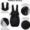 Pet Carrier Backpack, Adjustable Pet Front Carriers for Small Medium Dogs Cats 5-18 Lbs, Legs Out, Dog Cat Carrier Backpack for Hiking, Camping, Traveling, Cycling (Black,LargeFit:10-18lb)