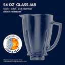 Oster Vortex Glass Blender, Reversible Steel Blades, 800 Watt, Oatmilk