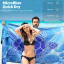 2 Pack Microfiber Thin Beach Towel Lightweight 71x32 Oversized Extra Large Sand Free Towels Quick Dry for Travel Pool Yoga Gym Sports Beach Accessories Vacation Essential Gift (2 Pcs Turtle Shell)