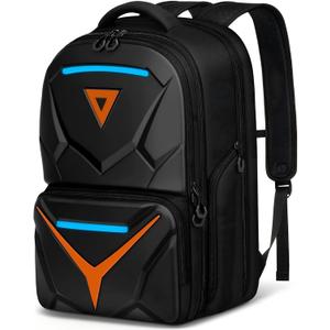 MATEIN Hard Shell Gaming Backpack for Men, Waterproof Extra Large Laptop Backpack with EVA Front Shield, 18 inch TSA Approved Gaming Laptop Bag with Controller Pockets & Cooling Pad Compartment