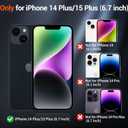 SUPFINE Magnetic for iPhone 15 Plus Case & iPhone 14 Plus Case(Compatible with MagSafe)(Military Grade Drop Protection) Slim Translucent Shockproof with Anti-Fingerprint Phone Case,Cangling Green