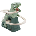 Dinosaur Chasing Race Track Game Set Slide Climb Stairs Toy Roller Coaster Toy with Music Educational Puzzle Playsets Gift for Toddler Kids Boys Girls Age 3 4 5 6 7 8