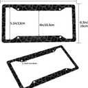 Black Leopard Print License Plate Frame - 1 Pack Aluminum Metal Novelty Auto Tag Frame Black Cheetah Car Accessories License Plate Holder Universal US Canada Size 12.3 x 6.3 Inch 4 Hole with Screws