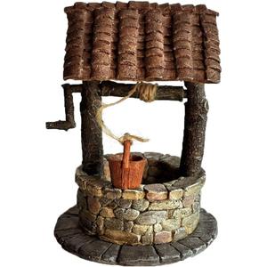 Top Collection Miniature Fairy Garden and Terrarium Fairy Wishing Well with Turning Crank Statue Top Collection Miniature Fairy Garden and Terrarium Fairy Wishing Well with Turning Crank Statue