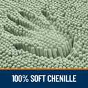 OLANLY Bathroom Rugs 36x24, Extra Soft Absorbent Chenille Bath Rugs, Rubber Backing Quick Dry, Machine Washable Bath Mats for Bathroom Floor, Tub and Shower, Home Decor Accessories, Sage Green