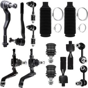 14-PC SET Suspension Kit fit 2001-2004 for Toyota for Tacoma Front Outer Inner Tie Rod End Steering Boot Lower Upper Ball Joint Sway Bar Link