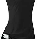 FREEYE Womens Sleeveless Golf Tennis Dresses with Inner Shorts＆Pockets for Workout Exercise, M